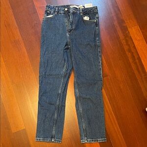 Zara Women's Straight Leg Blue Jeans